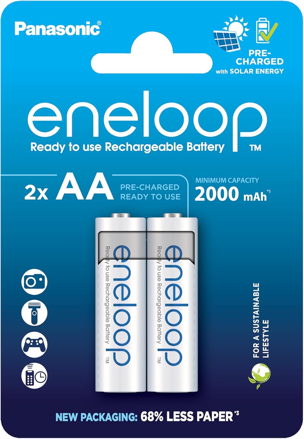 Panasonic eneloop HR06 Oplaadbare AA batterij (penlite) NiMH 2000 mAh 1.2 V 2 stuk(s)