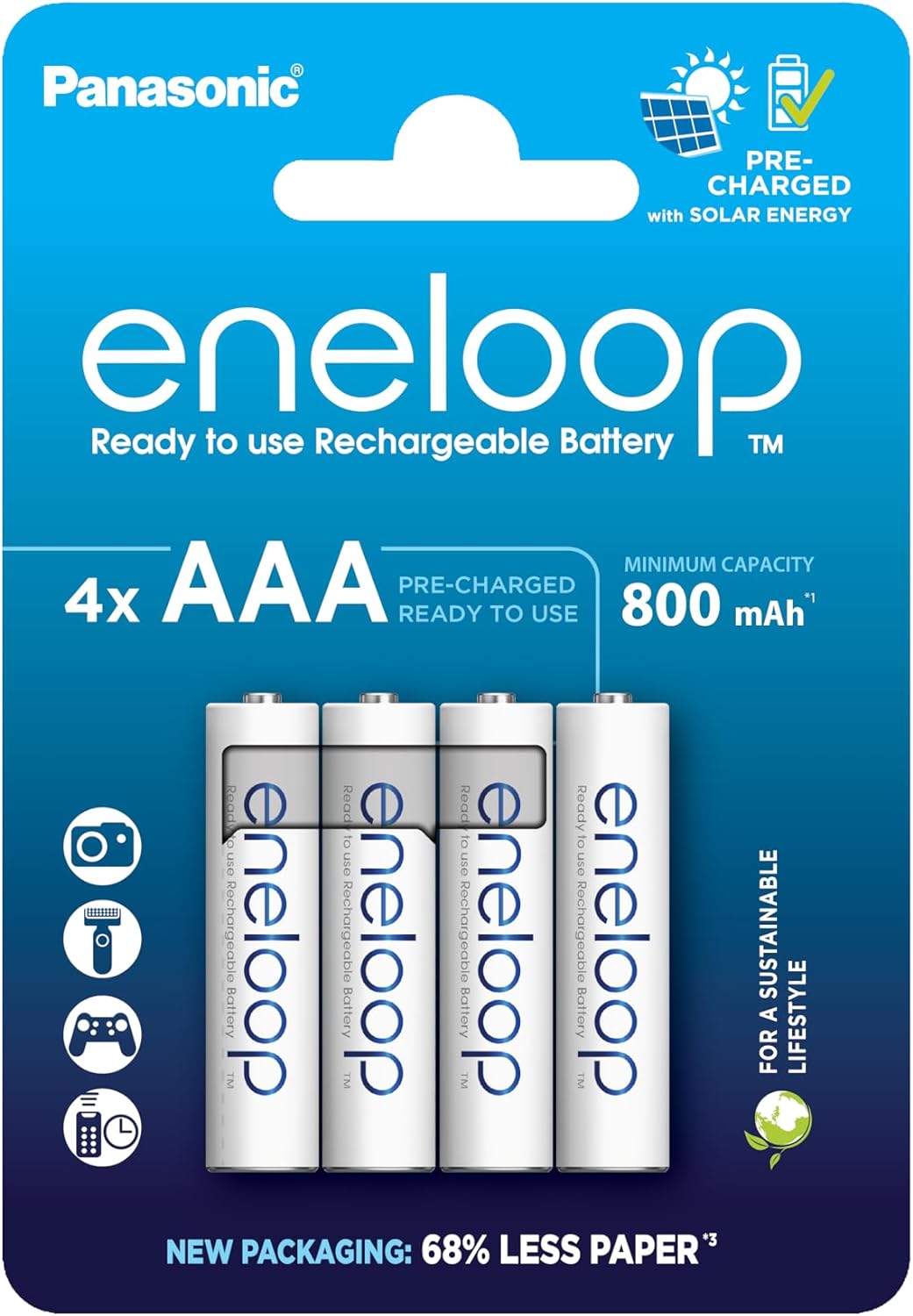 Panasonic eneloop HR03 Oplaadbare AAA batterij (potlood) NiMH 800 mAh 1.2 V 4 stuk(s)