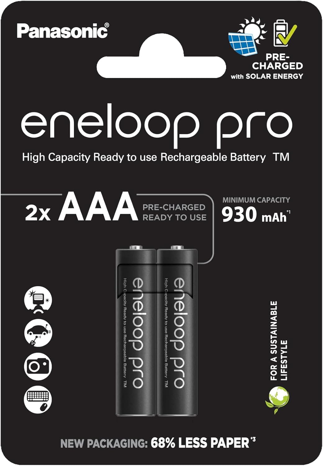 Panasonic eneloop pro HR03 Oplaadbare AAA batterij (potlood) NiMH 930 mAh 1.2 V 2 stuk(s)