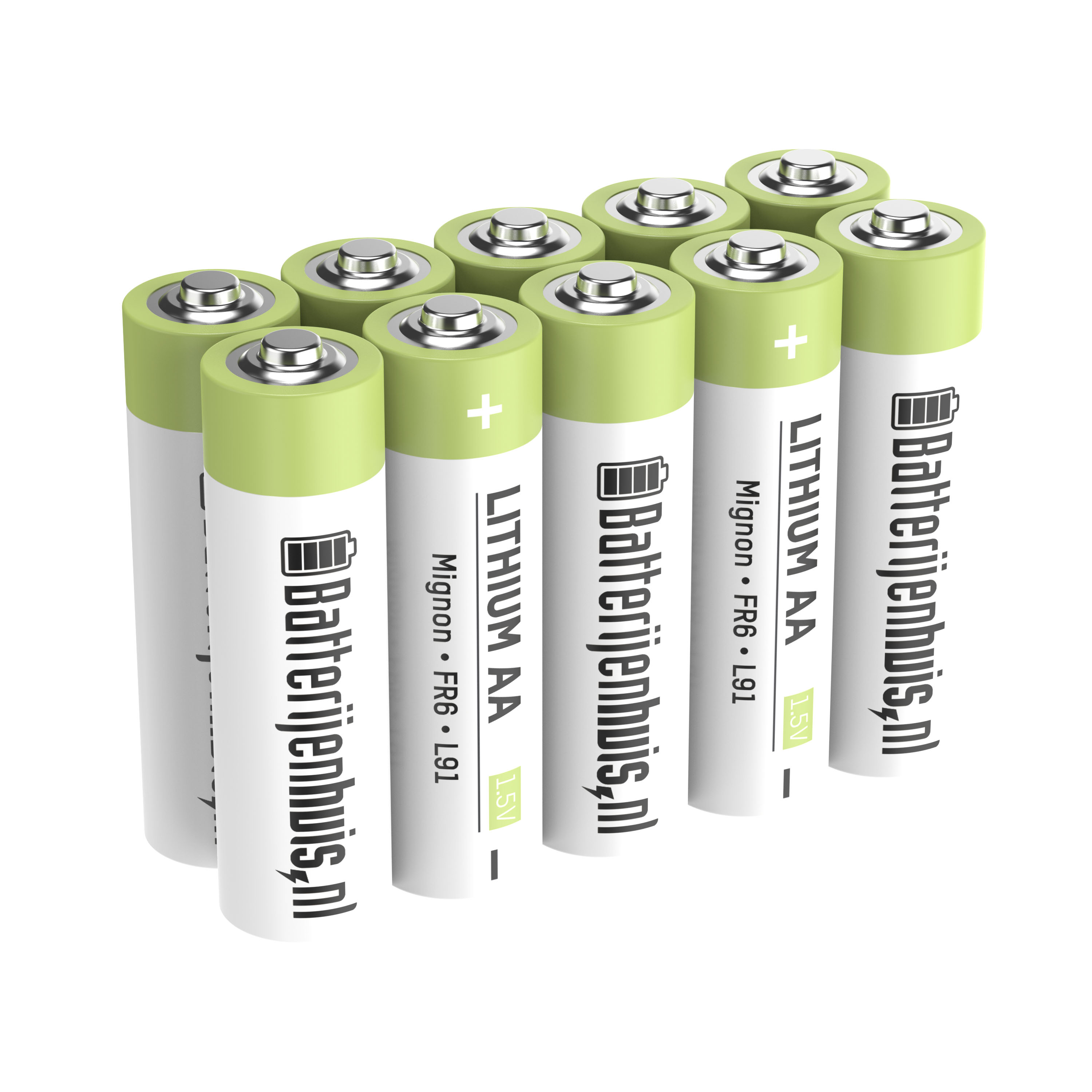 Batterijenhuis AA Lithium Batterijen 10x