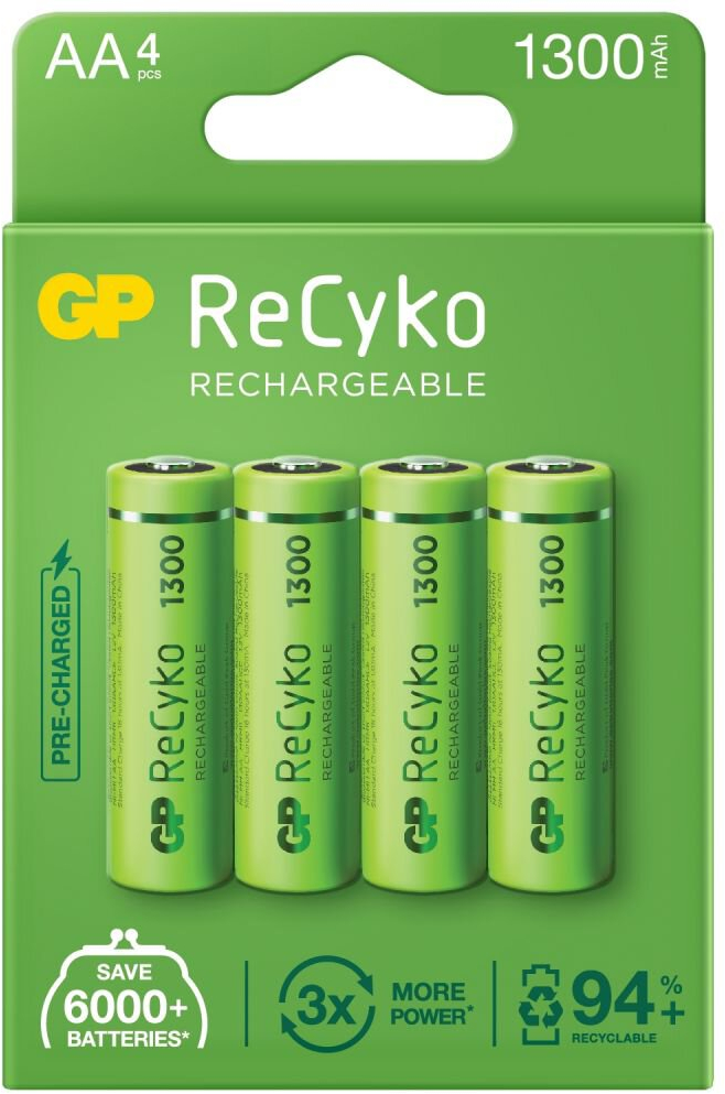 GP batterijen GP Recyko AA 1300mAh 4x