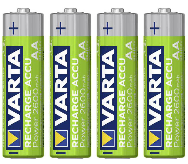 Varta AA 2600mAh 4x in opbergdoosje